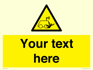 Custom warning run over by operator controlled machine